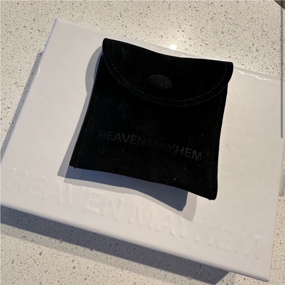 Heaven Mayhem Silver Hoop Earrings - Picture 2 of 5